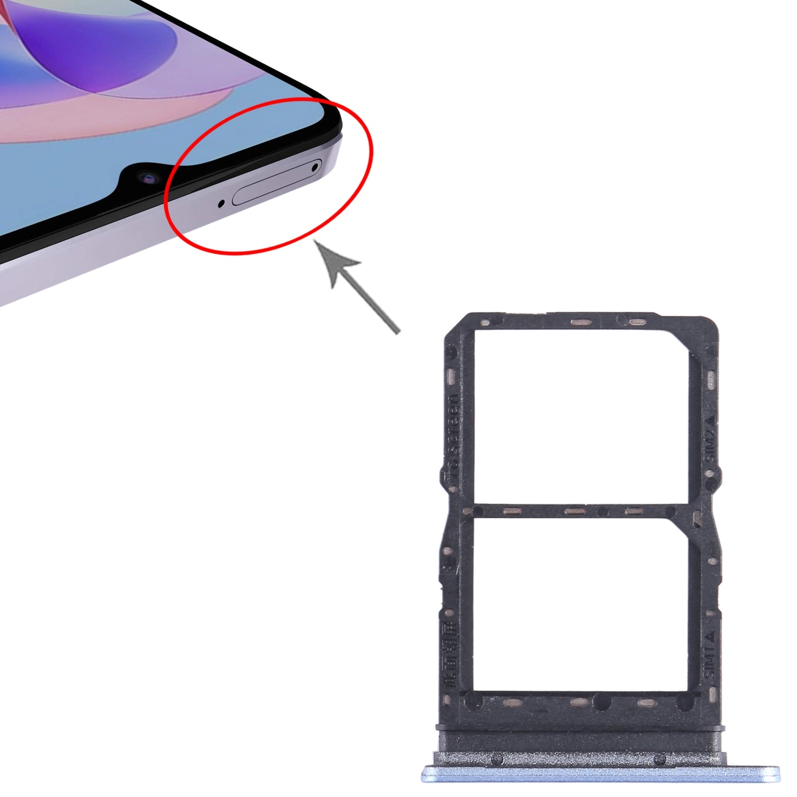 For Honor Play 40S SIM + SIM Card Tray (Blue)