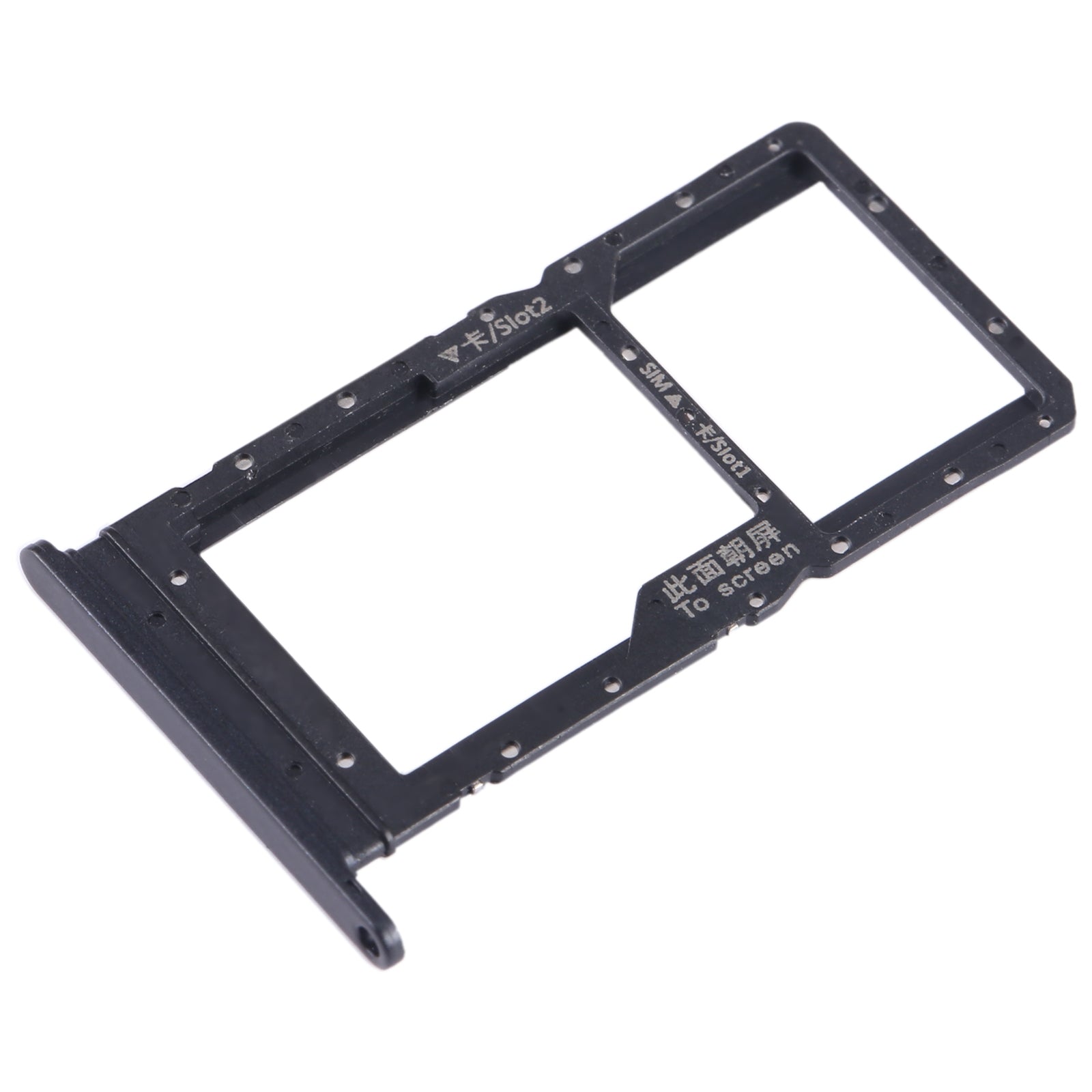 For Honor Play 20A SIM + SIM / Micro SD Card Tray (Black)