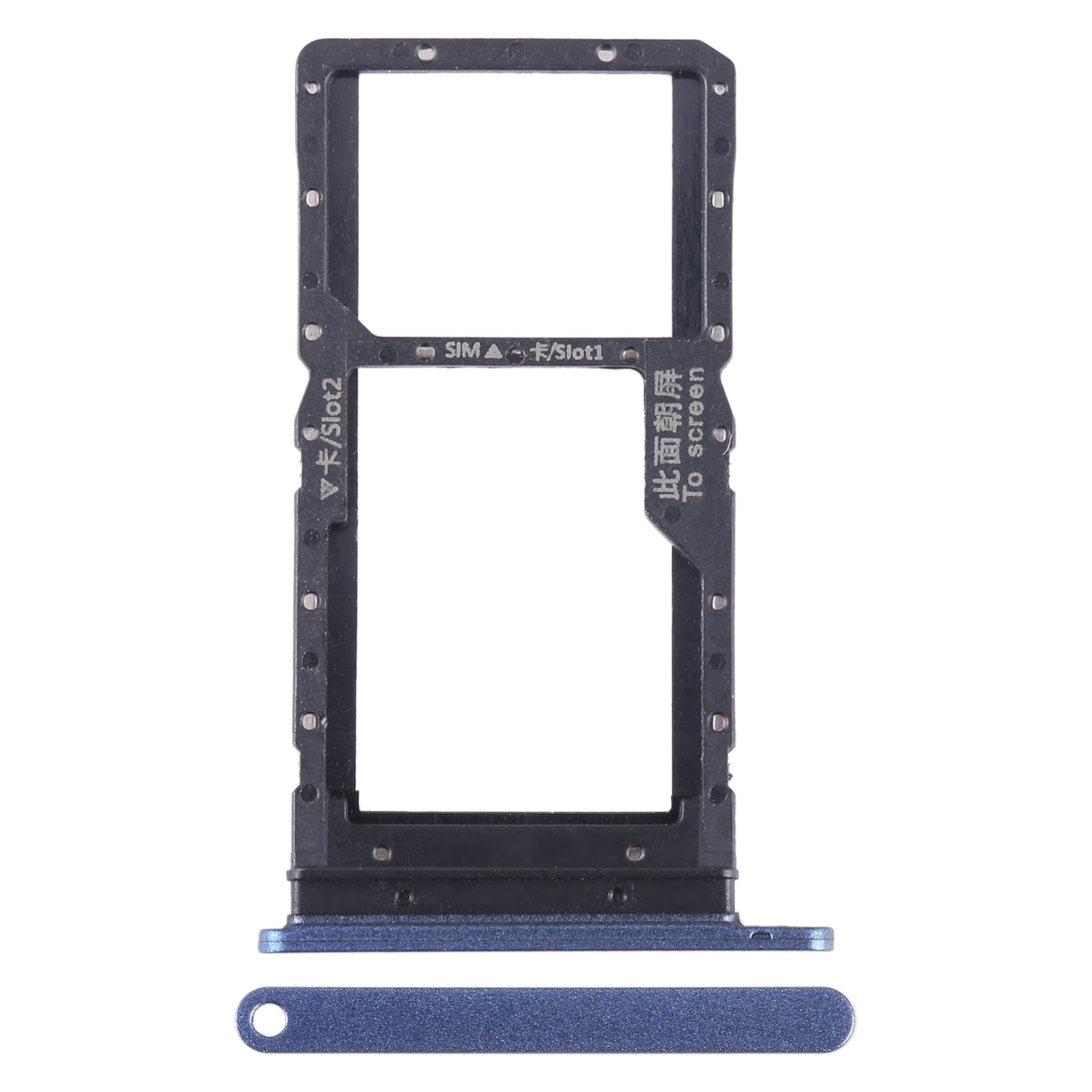 For Honor Play 20A SIM + SIM / Micro SD Card Tray (Blue)