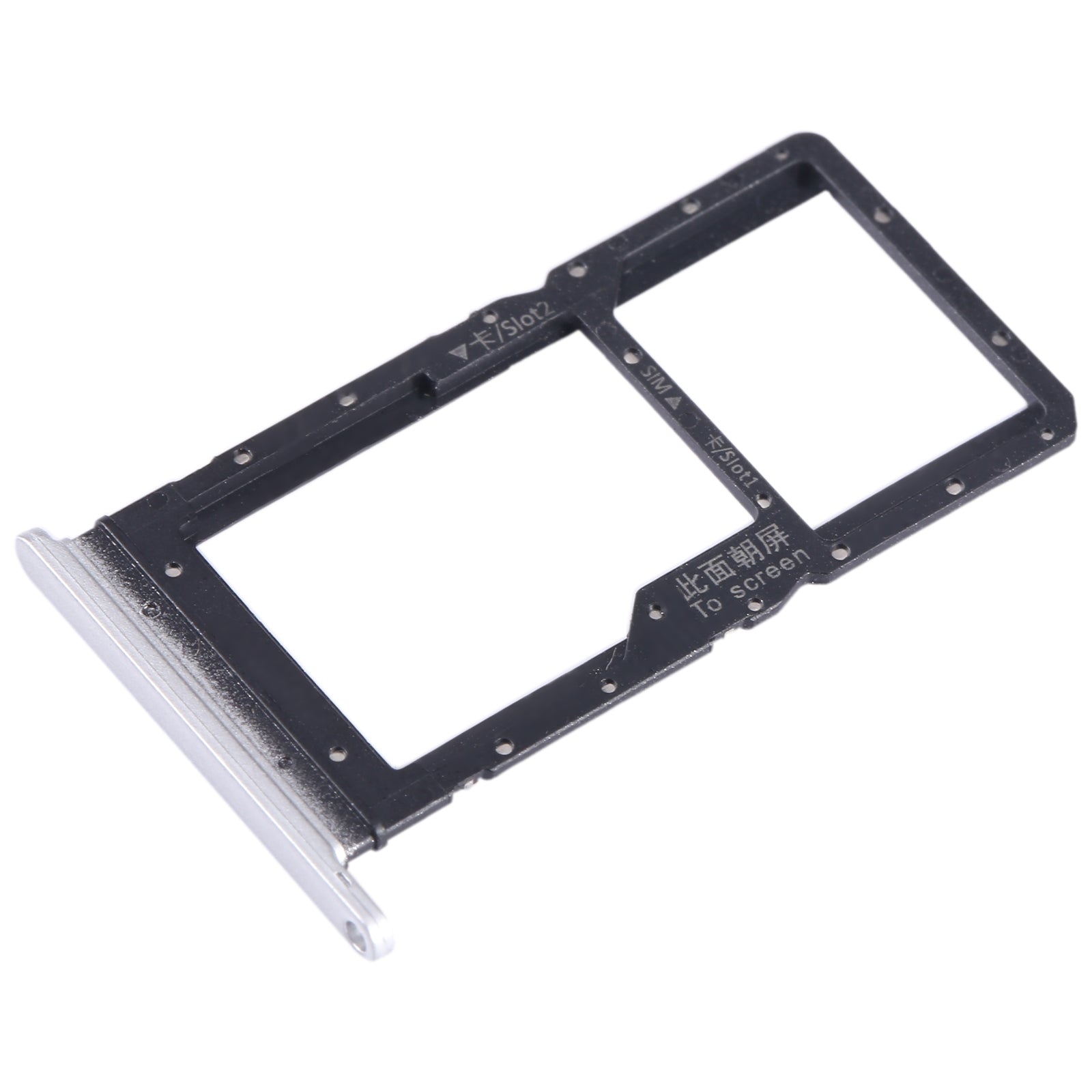 For Honor Play 20A SIM + SIM / Micro SD Card Tray (Silver)
