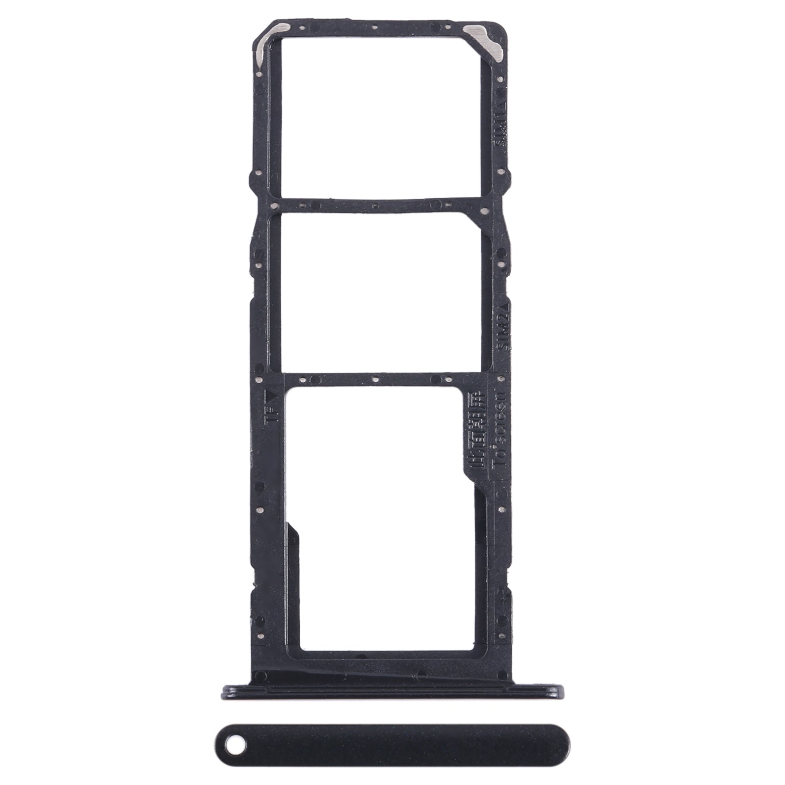 For Honor 20 SE SIM + SIM + Micro SD Card Tray (Black)