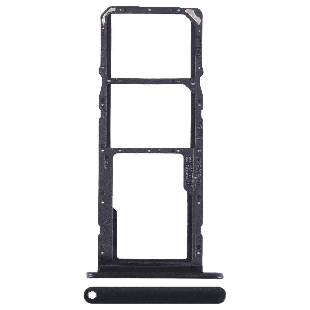 For Honor 10X Lite SIM + SIM + Micro SD Card Tray (Black)
