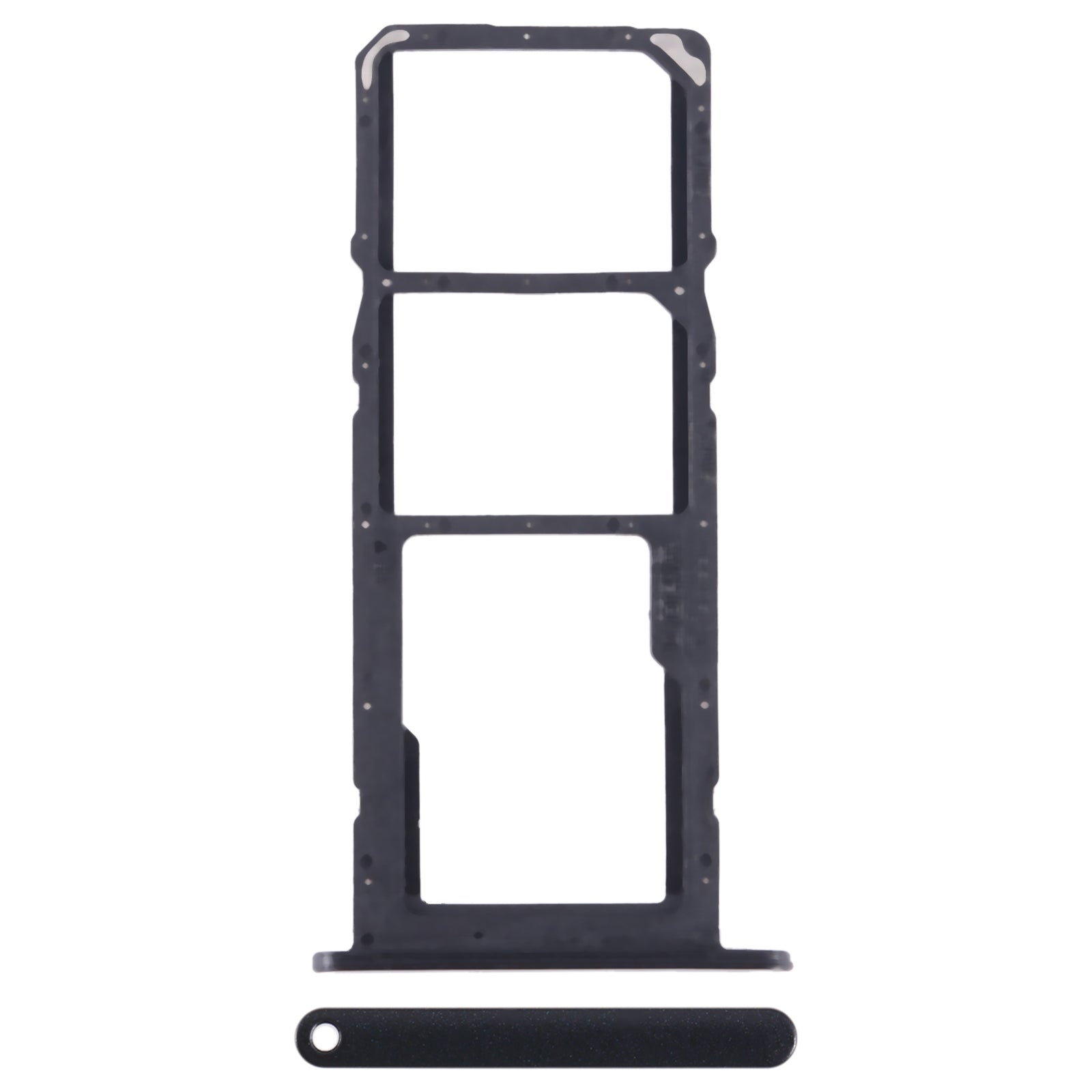 For Honor X10 Lite SIM + SIM + Micro SD Card Tray (Black)