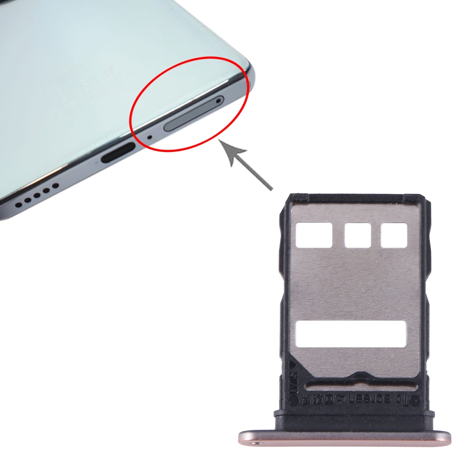 For Honor X9a SIM Card Tray (Gold)