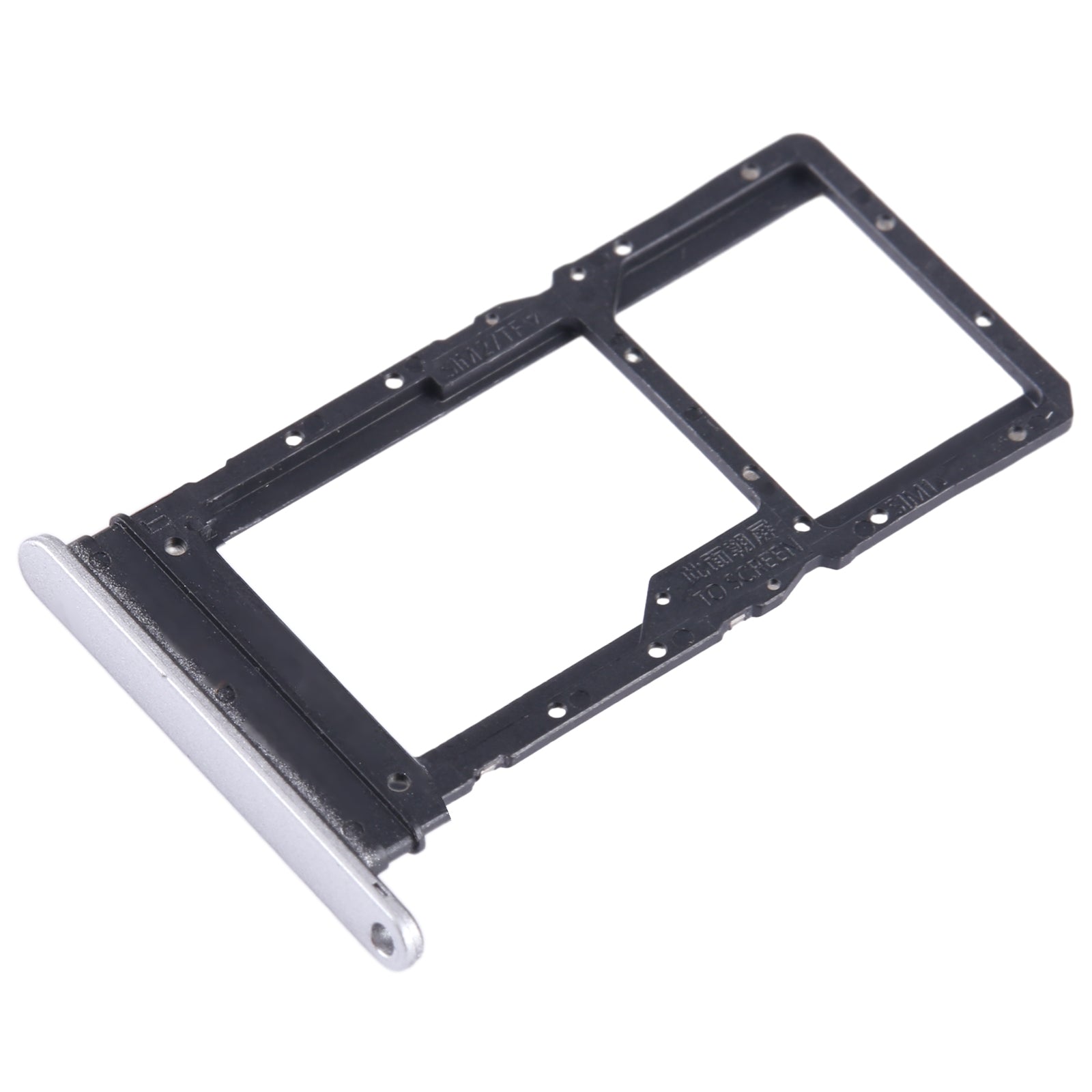 For Honor X7a SIM + SIM / Micro SD Card Tray (Silver)