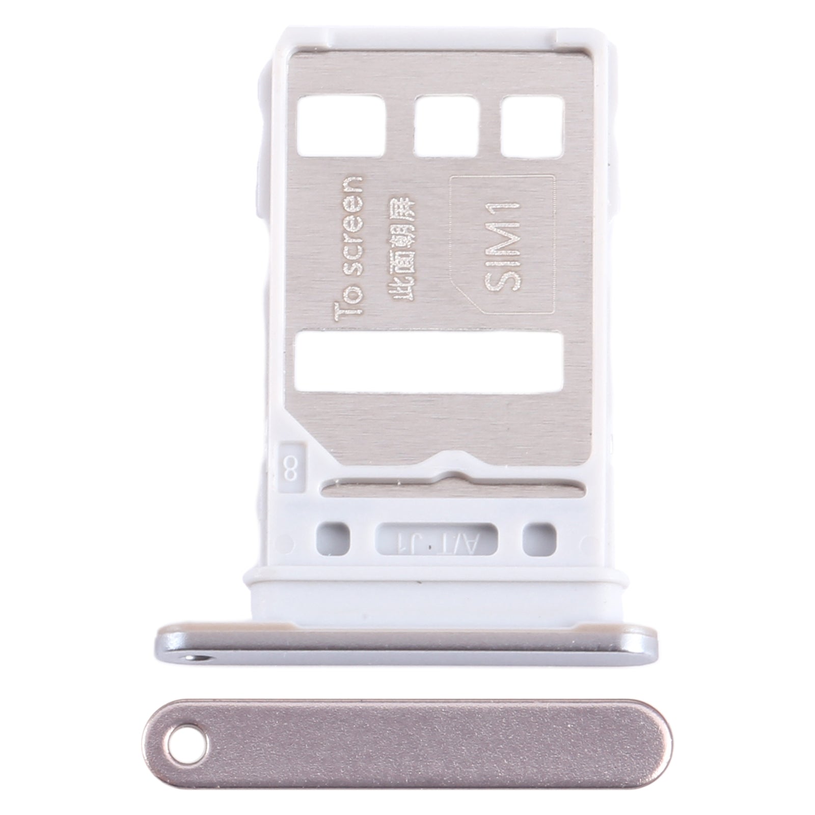 For Honor 80 Pro Flat SIM + SIM Card Tray (Silver)