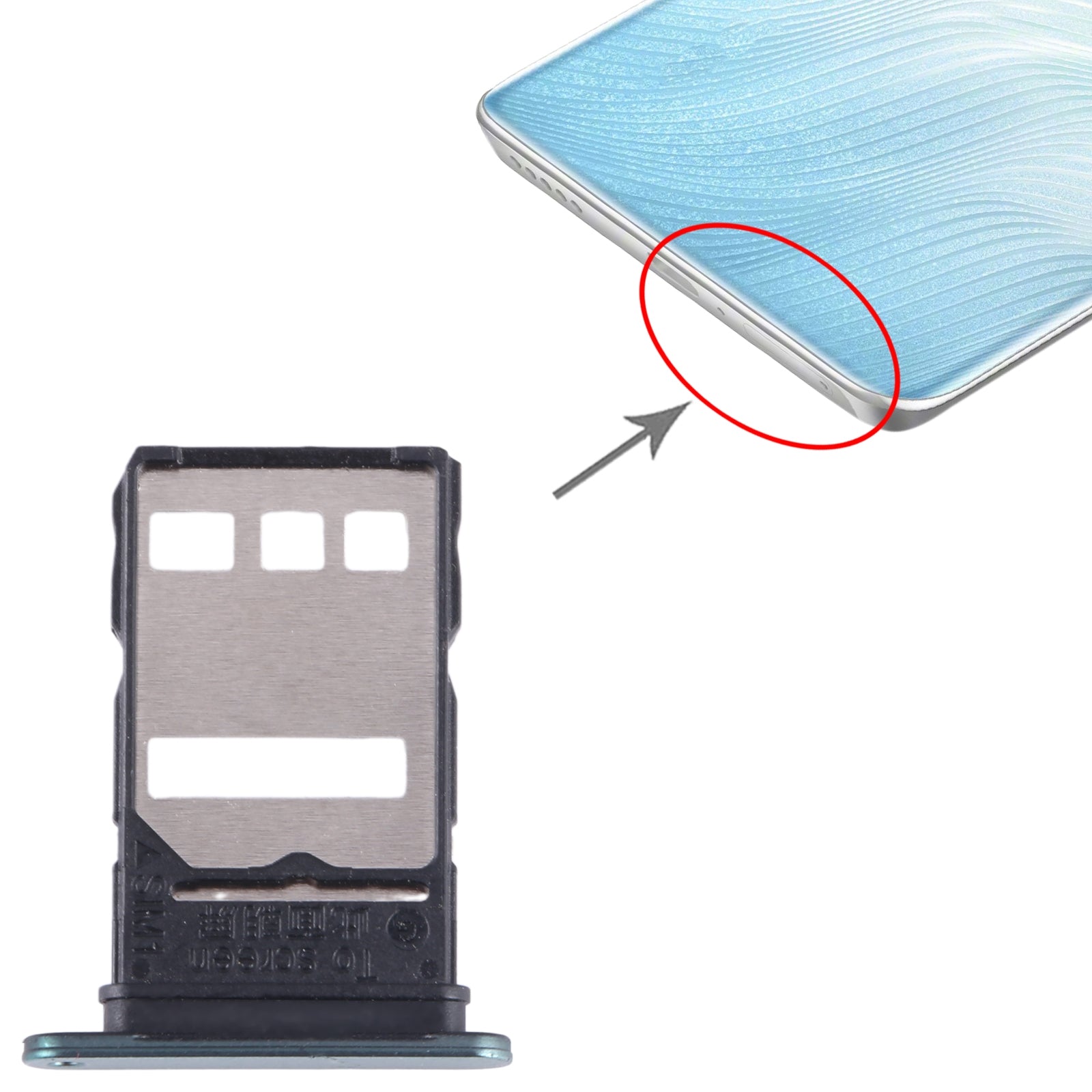For Honor 80 SE SIM Card Tray (Green)