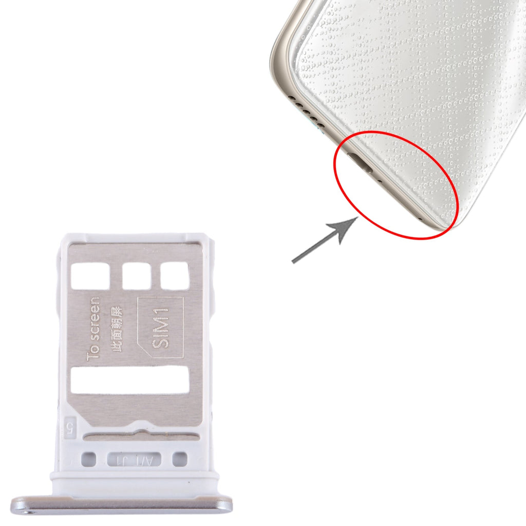 For Honor 80 SIM + SIM Card Tray (Silver)