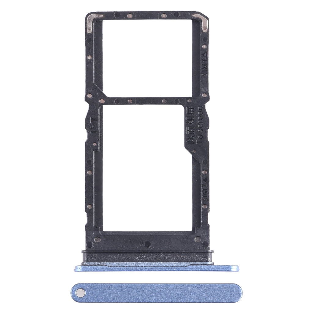For Honor Play6C SIM + SIM / Micro SD Card Tray (Blue)
