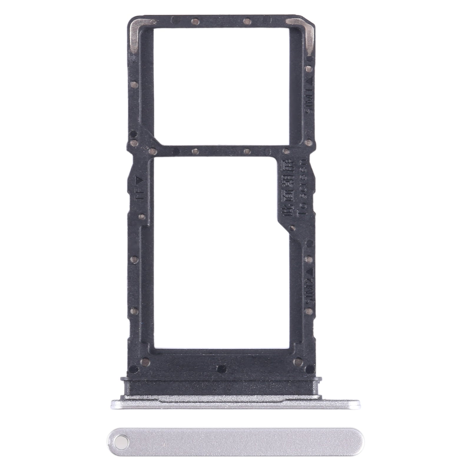 For Honor X6 SIM + SIM / Micro SD Card Tray (Silver)