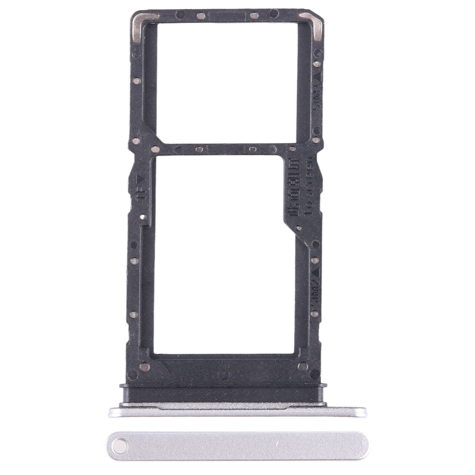 For Honor X8 5G SIM + SIM / Micro SD Card Tray (Silver)