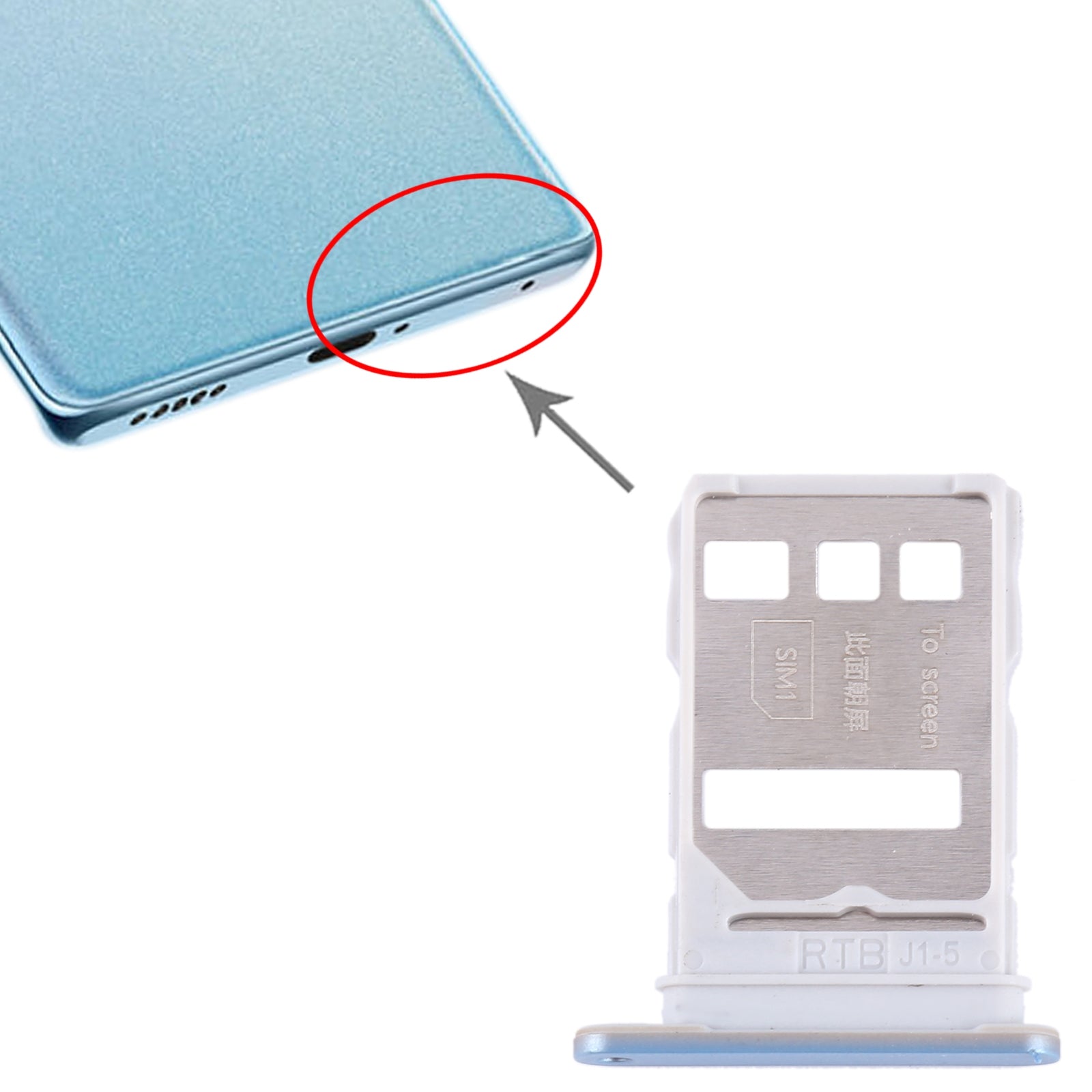 For Honor 70 Pro+ SIM + SIM Card Tray (Blue)