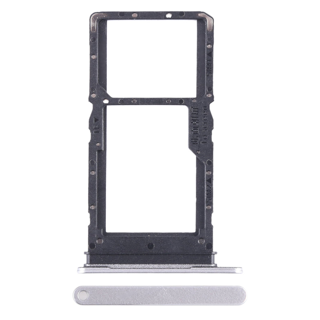 For Honor X5 SIM + SIM / Micro SD Card Tray (Silver)