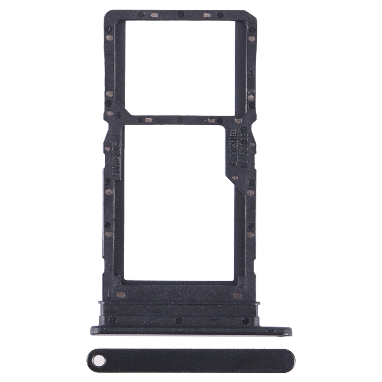 For Honor X7 SIM + SIM / Micro SD Card Tray (Black)