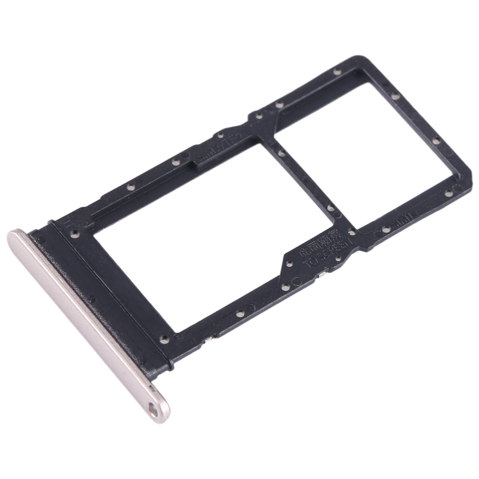 For Honor X7 SIM + SIM / Micro SD Card Tray (Gold)
