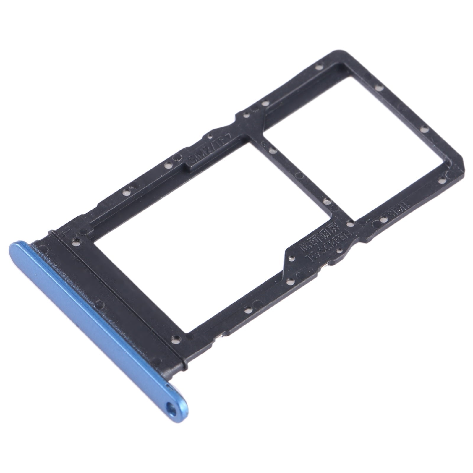 For Honor X7 SIM + SIM / Micro SD Card Tray (Blue)