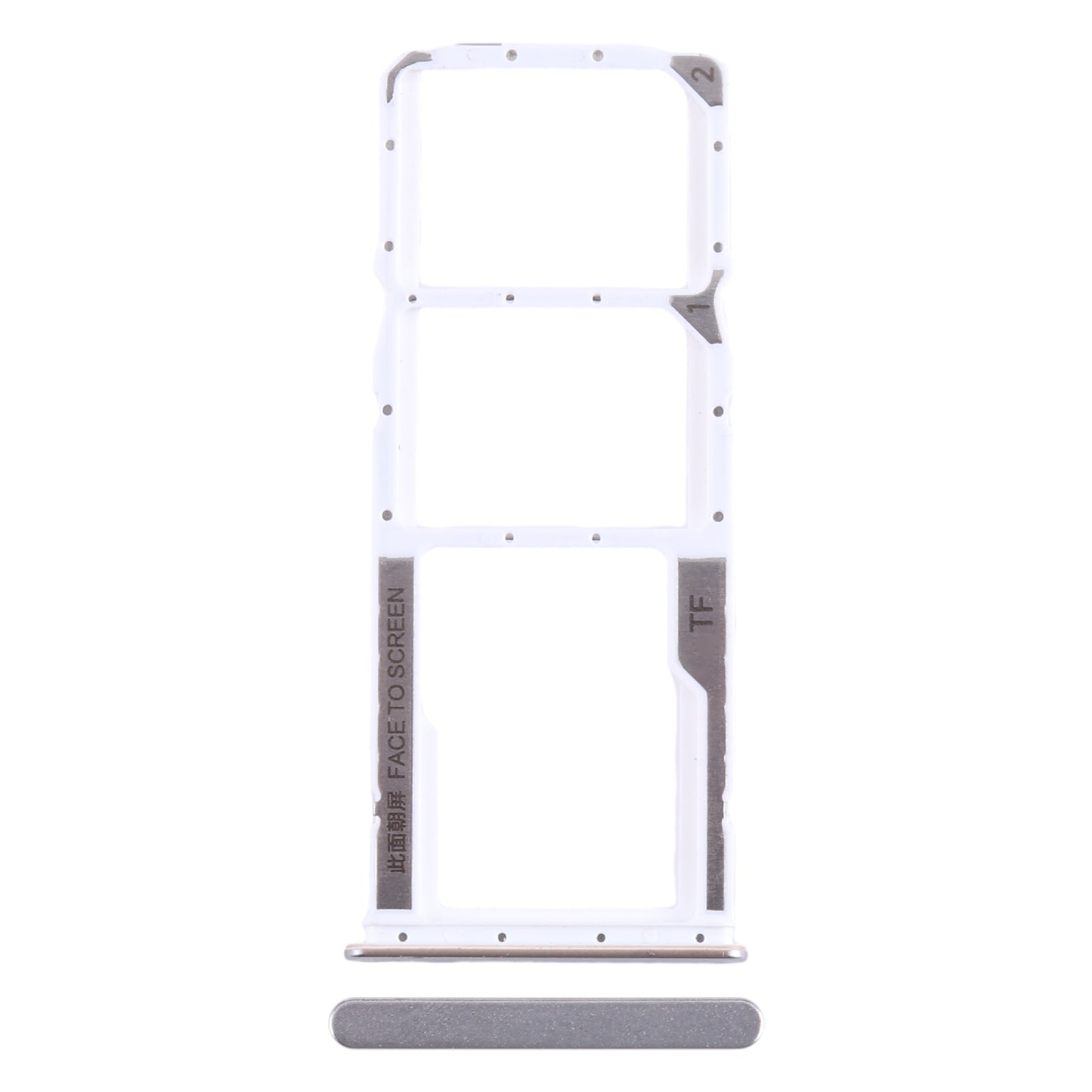 For Xiaomi Poco M5 4G SIM Card Tray + SIM Card Tray + Micro SD Card Tray (Silver)