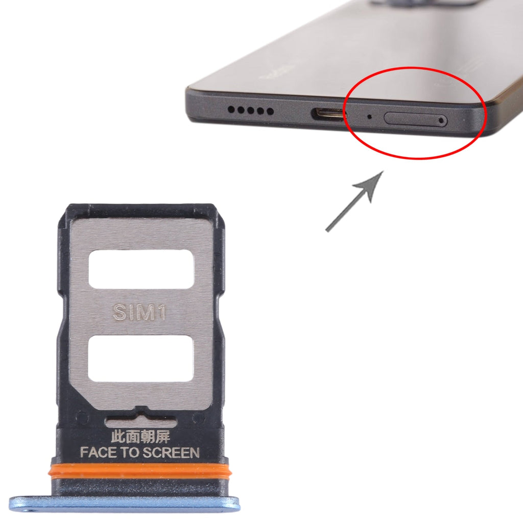 For Xiaomi Poco X5 Pro SIM Card Tray + SIM Card Tray (Blue)