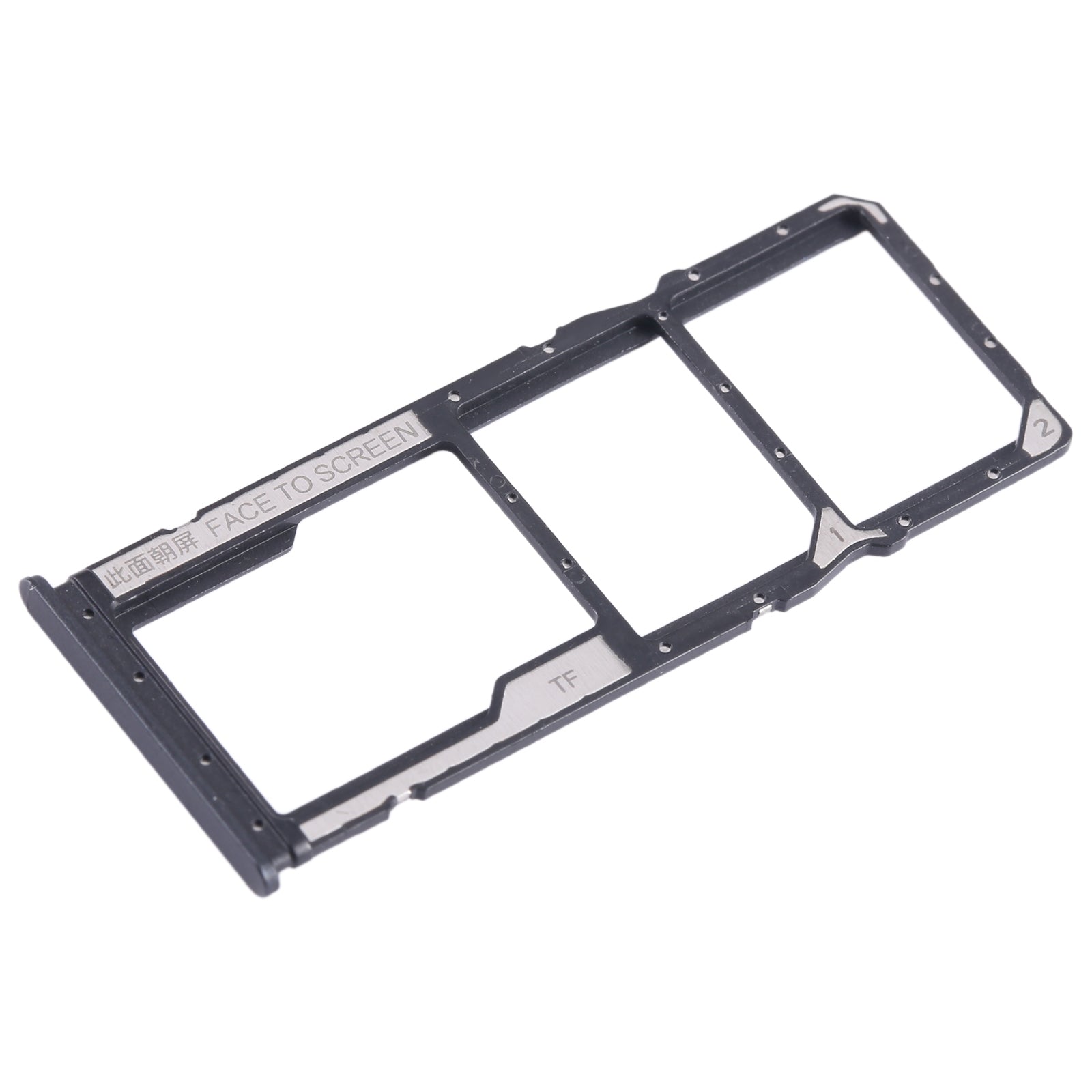 For Xiaomi Redmi 12C SIM Card Tray + SIM Card Tray + Micro SD Card Tray (Black)