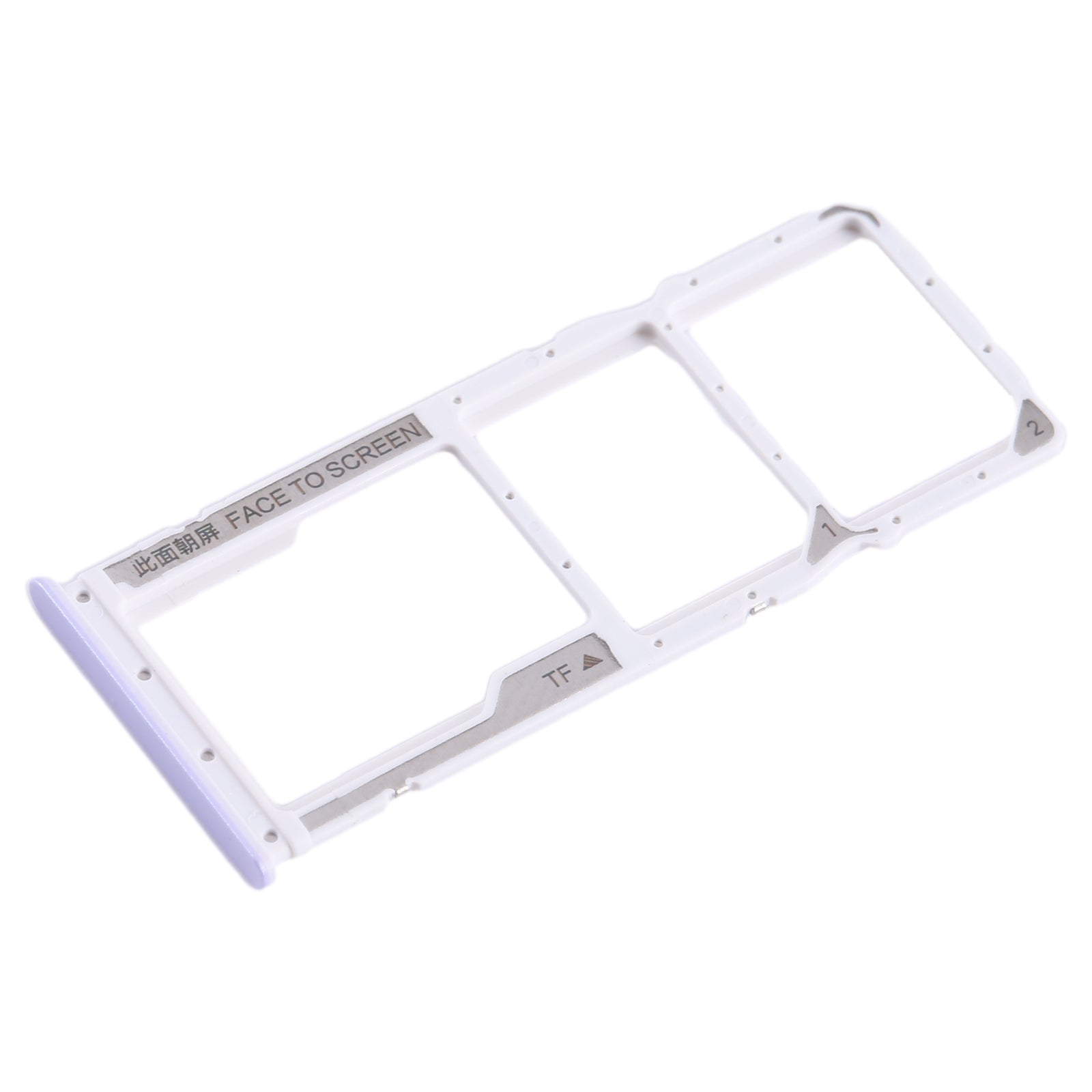 For Xiaomi Redmi 12C SIM Card Tray + SIM Card Tray + Micro SD Card Tray (Purple)