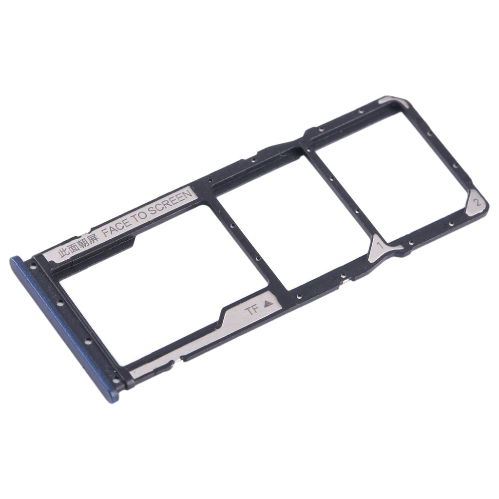 For Xiaomi Poco C55 SIM Card Tray + SIM Card Tray + Micro SD Card Tray (Blue)