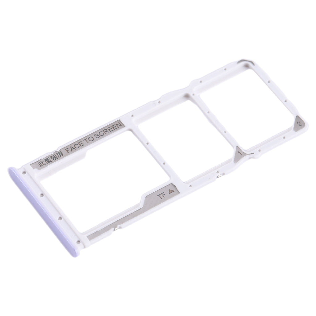 For Xiaomi Poco C55 SIM Card Tray + SIM Card Tray + Micro SD Card Tray (Purple)