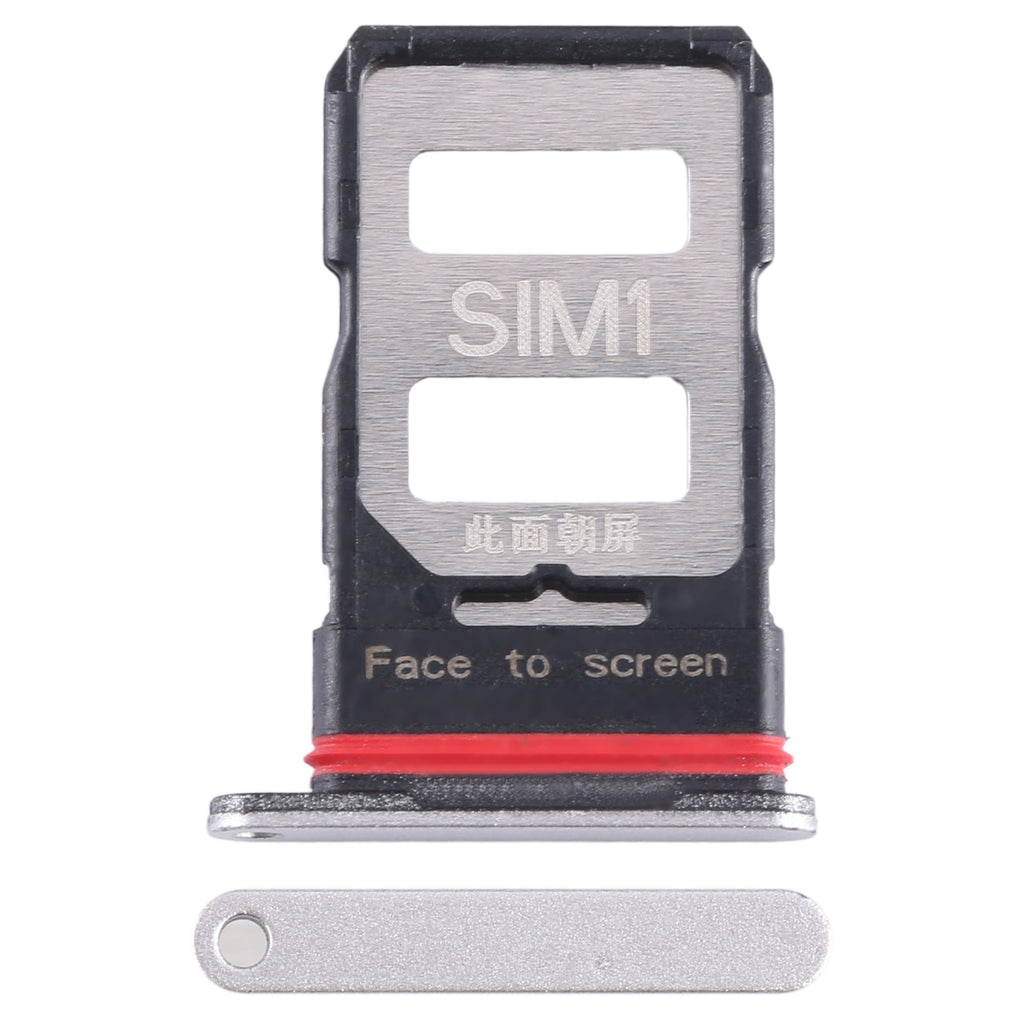 For Xiaomi Redmi K60 SIM Card Tray + SIM Card Tray (Silver)