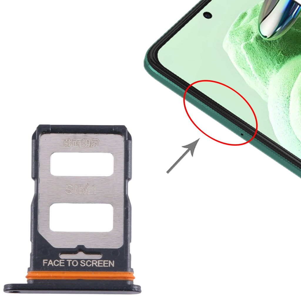 For Xiaomi Poco F5 SIM Card Tray + SIM Card Tray (Black)