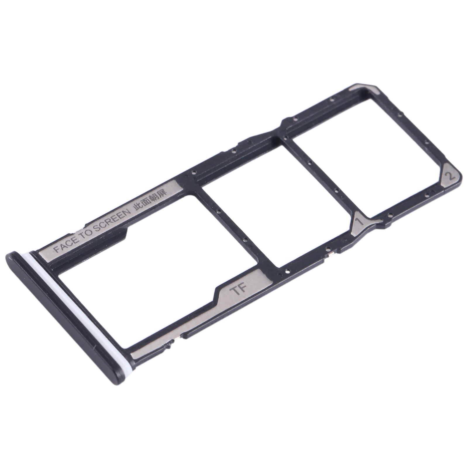 For Xiaomi Redmi A2 SIM Card Tray + SIM Card Tray + Micro SD Card Tray (Black)