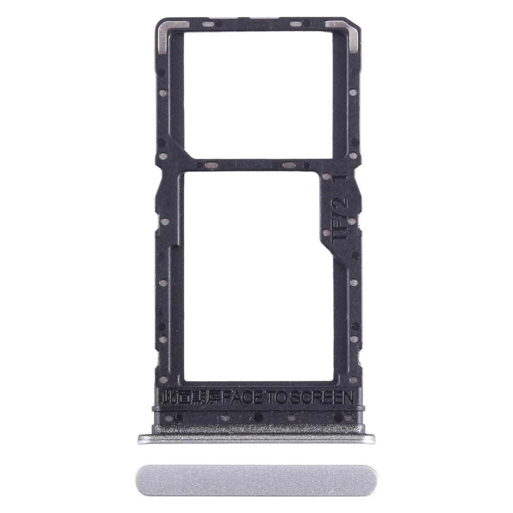 For Xiaomi Redmi 12 4G SIM Card Tray + SIM Card Tray / Micro SD Card Tray (Silver)