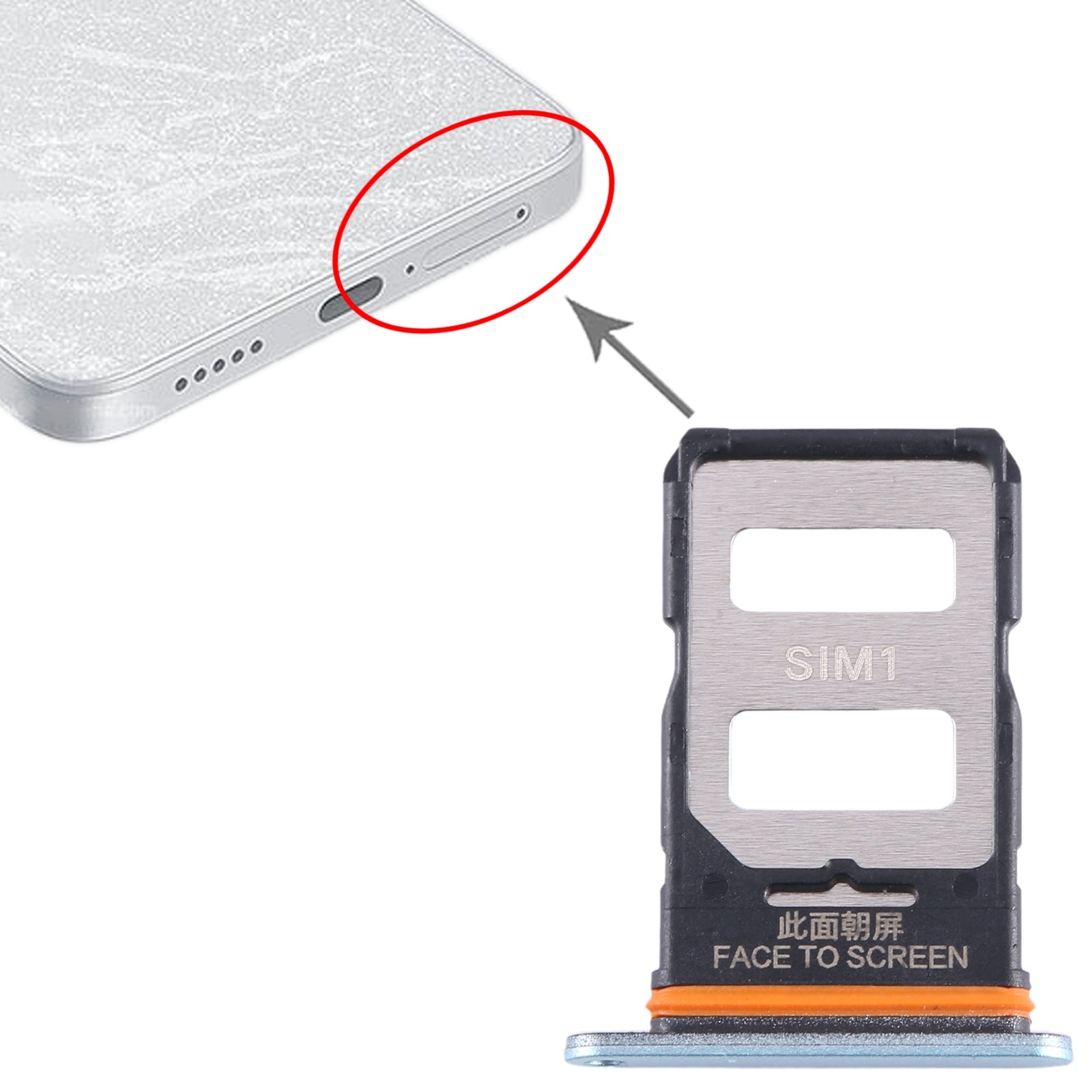 For Xiaomi Note 13 Pro SIM Card Tray + SIM Card Tray (Blue)