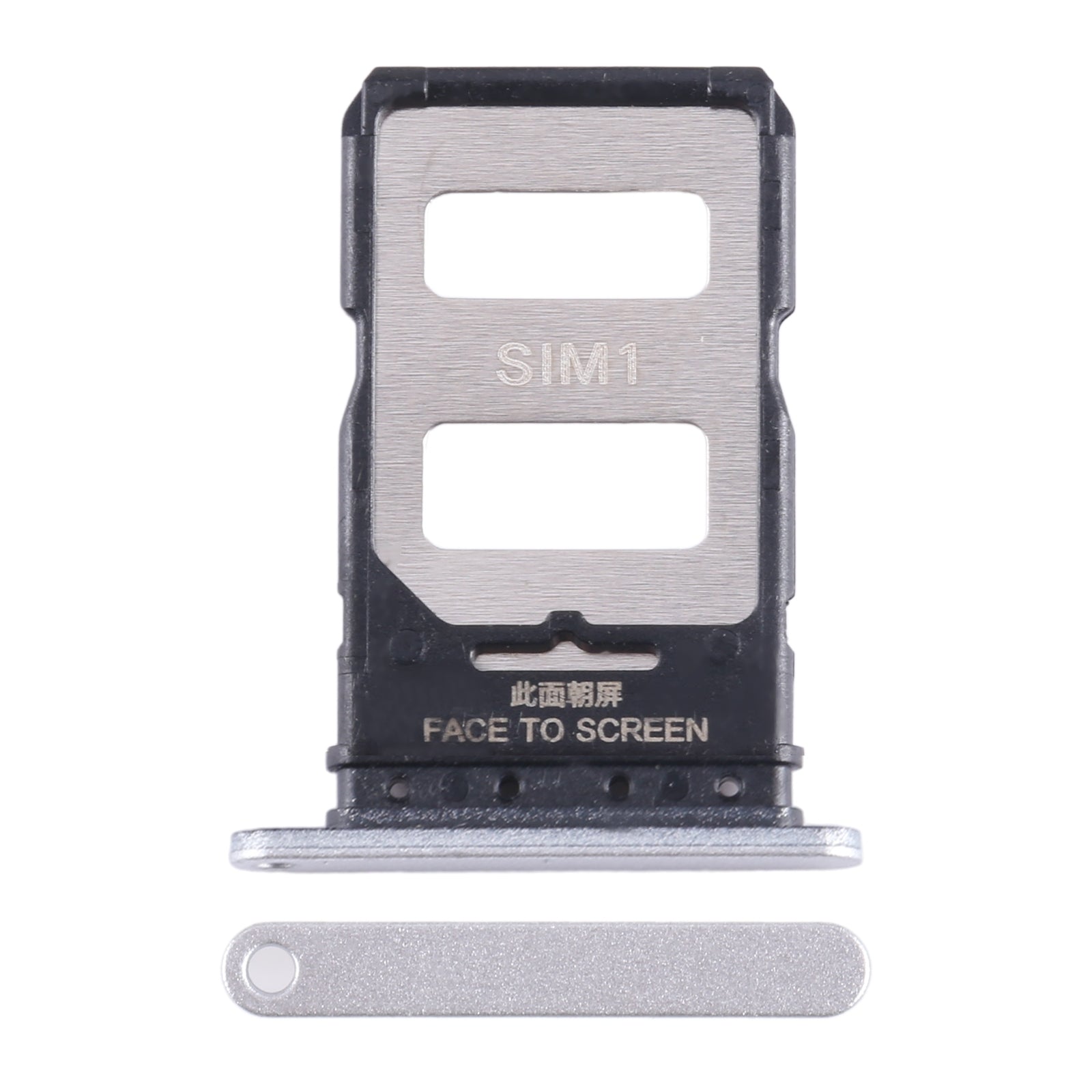 For Xiaomi Note 13 Pro+ SIM Card Tray + SIM Card Tray (Silver)