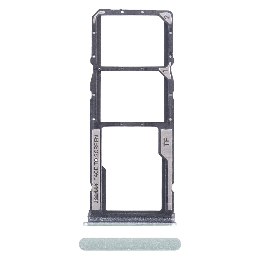 For Xiaomi Redmi 13C 4G SIM Card Tray + SIM Card Tray + Micro SD Card Tray (Green)