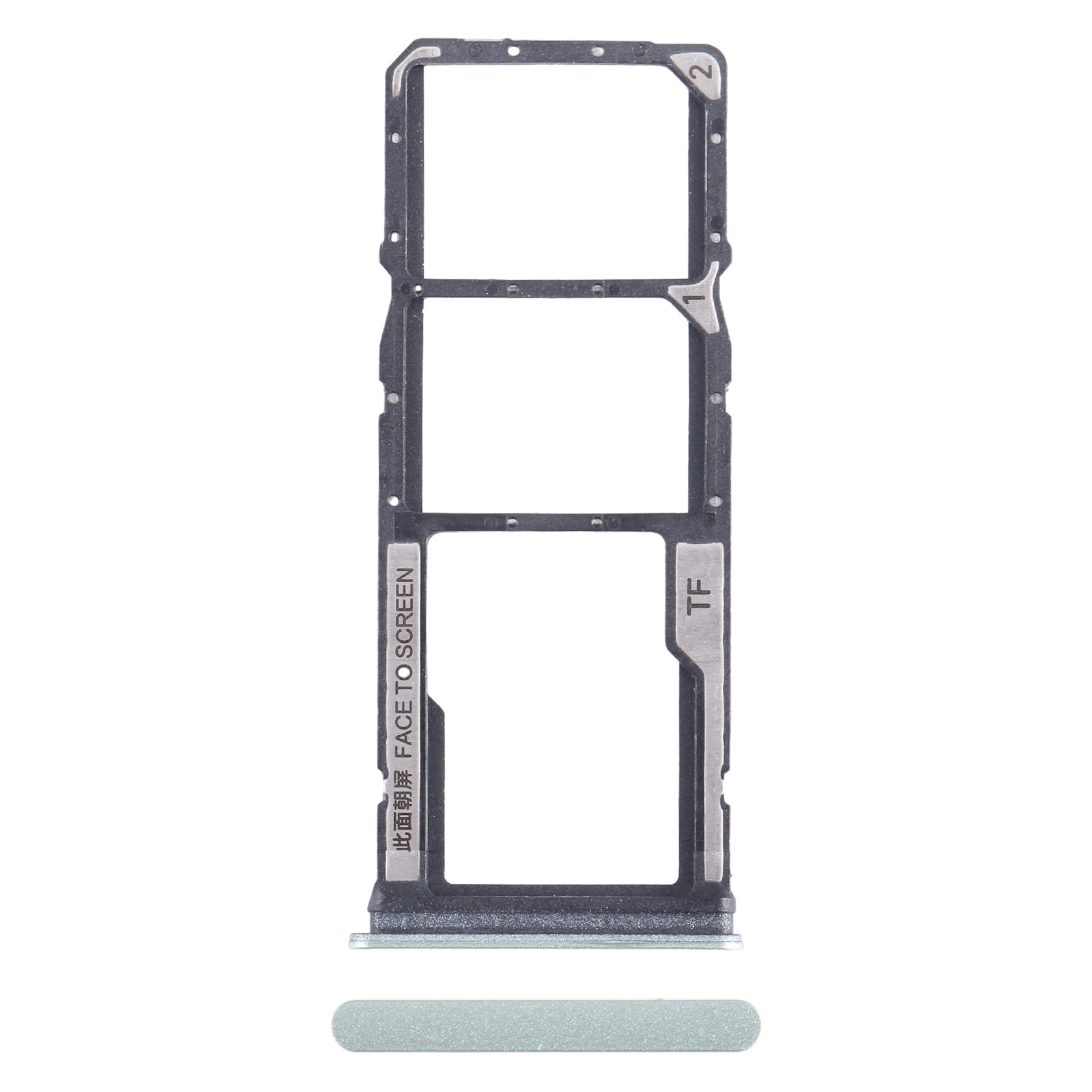 For Xiaomi Redmi 13C 4G SIM Card Tray + SIM Card Tray + Micro SD Card Tray (Green)