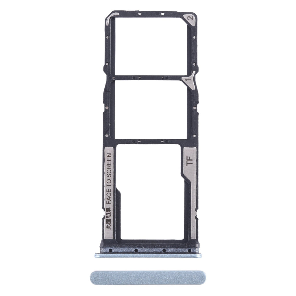 For Xiaomi Redmi 13C 4G SIM Card Tray + SIM Card Tray + Micro SD Card Tray (Blue)