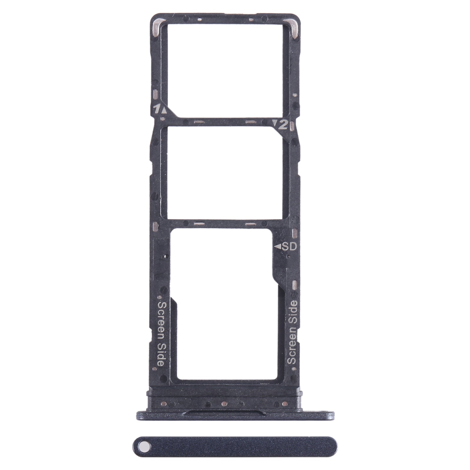 For Tecno Spark Go 2023 BF7n SIM Card Tray + SIM Card Tray + Micro SD Card Tray (Black)