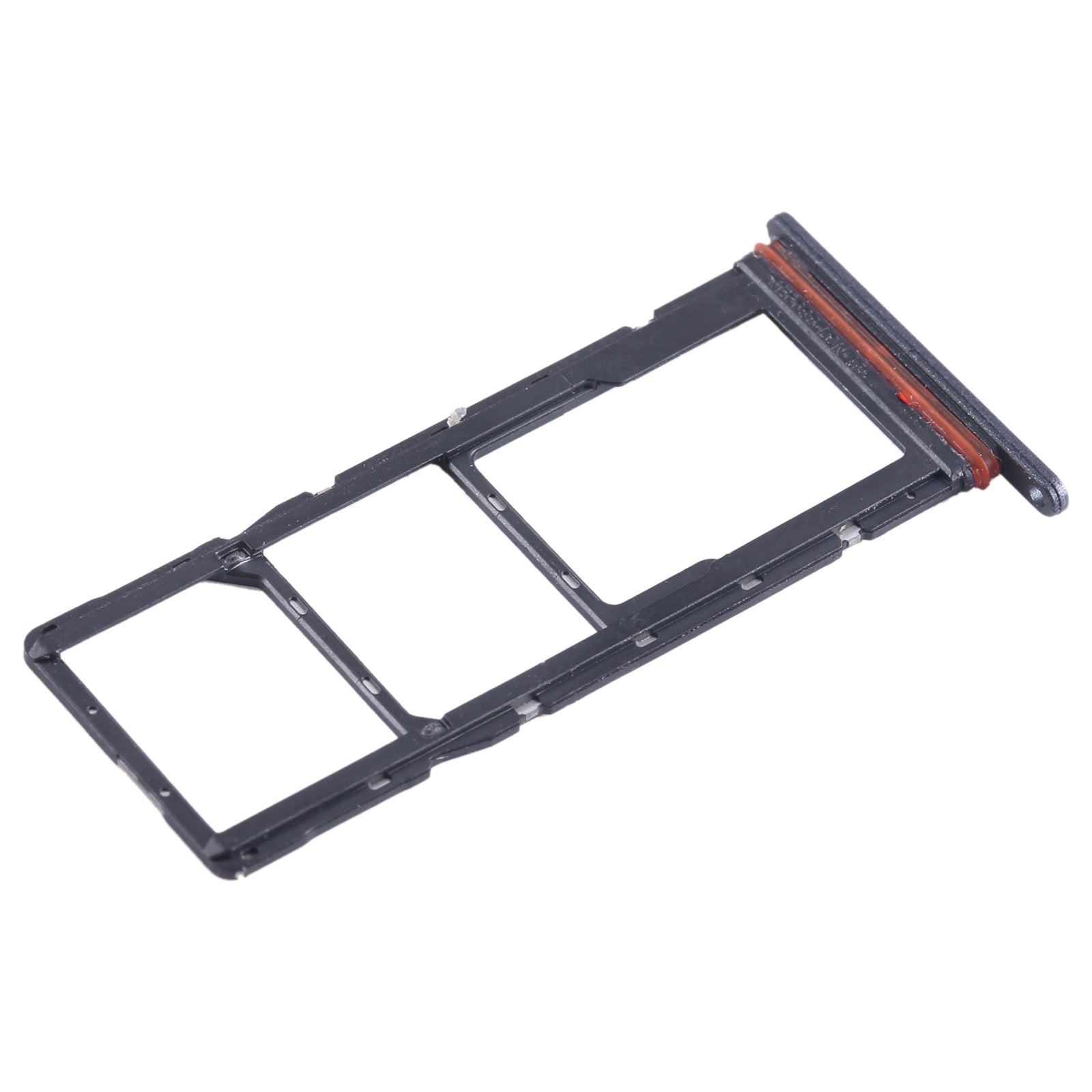 For Tecno Pop 7 BF6 SIM Card Tray + SIM Card Tray + Micro SD Card Tray (Black)
