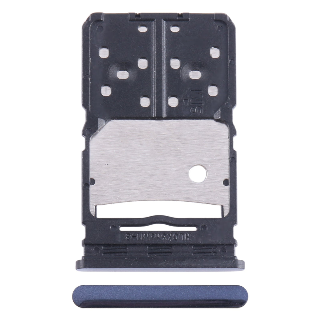 For Tecno Camon 20 SIM Card Tray + Micro SD Card Tray (Blue)