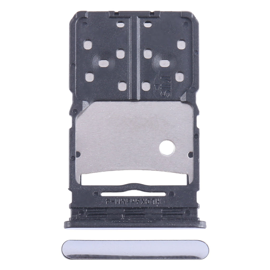 For Tecno Camon 20 SIM Card Tray + Micro SD Card Tray (Silver)