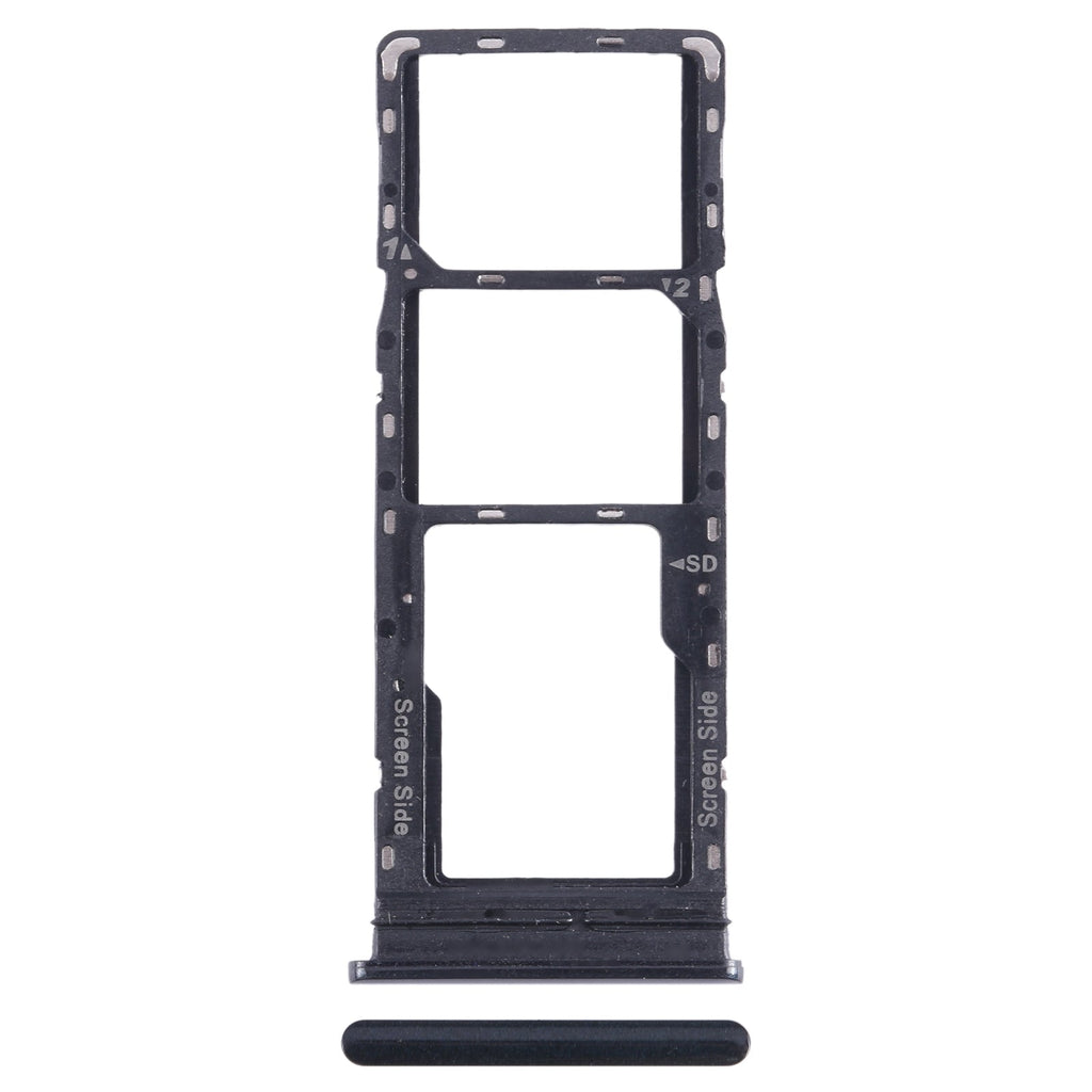 For Infinix Note 8i X683 SIM Card Tray + SIM Card Tray + Micro SD Card Tray (Black)