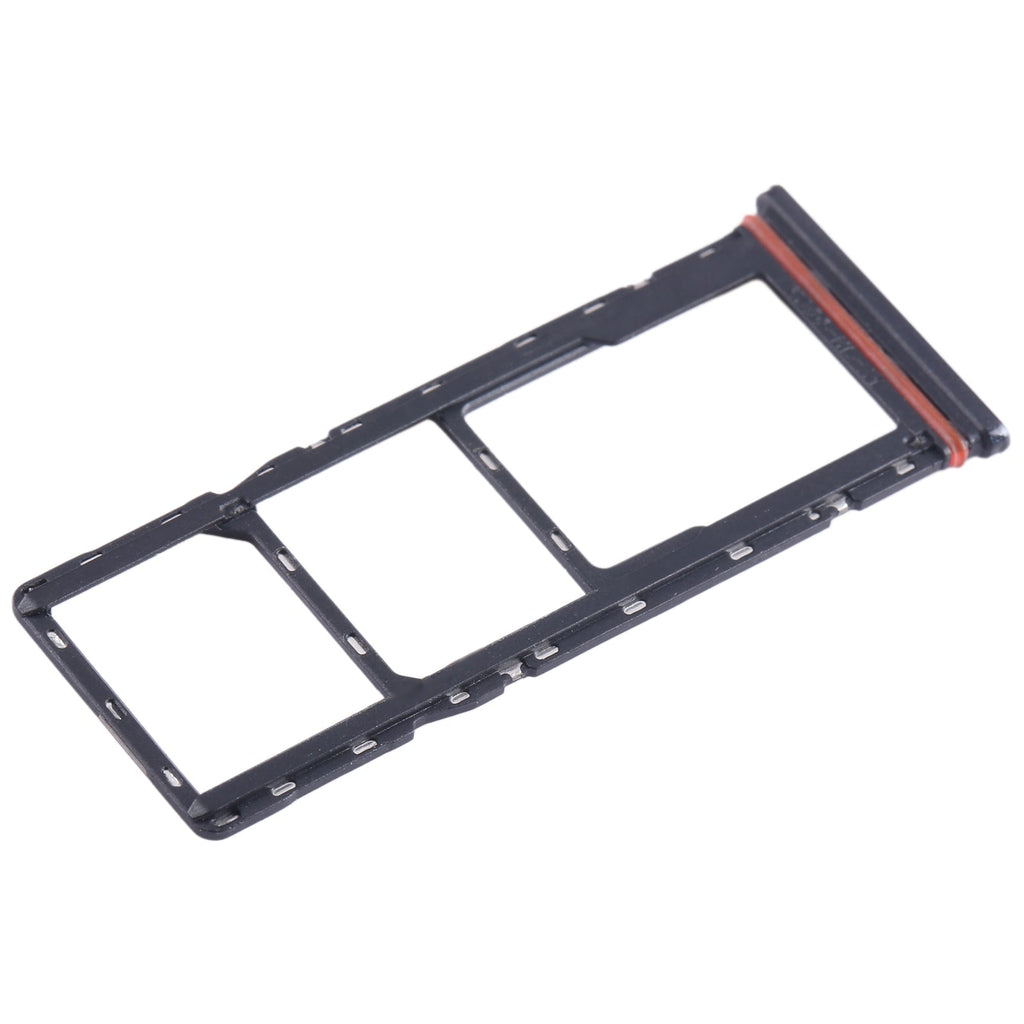 For Infinix Hot 10i X659B SIM Card Tray + SIM Card Tray + Micro SD Card Tray (Black)