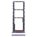 For Infinix Hot 10i X659B SIM Card Tray + SIM Card Tray + Micro SD Card Tray (Purple)
