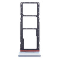 For Infinix Hot 11 X662 SIM Card Tray + SIM Card Tray + Micro SD Card Tray (Silver)