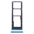 For Infinix Hot 12 X6817 SIM Card Tray + SIM Card Tray + Micro SD Card Tray (Blue)