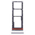 For Infinix Hot 12 X6817 SIM Card Tray + SIM Card Tray + Micro SD Card Tray (Silver)