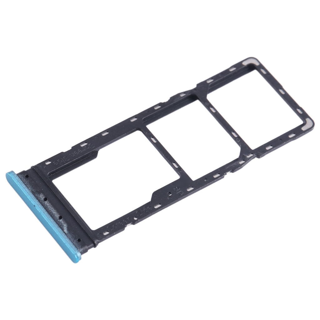 For Infinix Hot 12 Play SIM Card Tray + SIM Card Tray + Micro SD Card Tray (Blue)