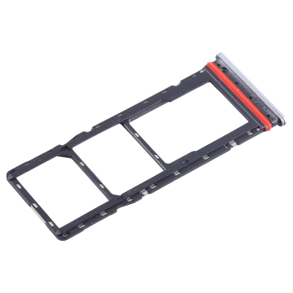 For Infinix Hot 12 Play NFC X6816C SIM Card Tray + SIM Card Tray + Micro SD Card Tray (White)