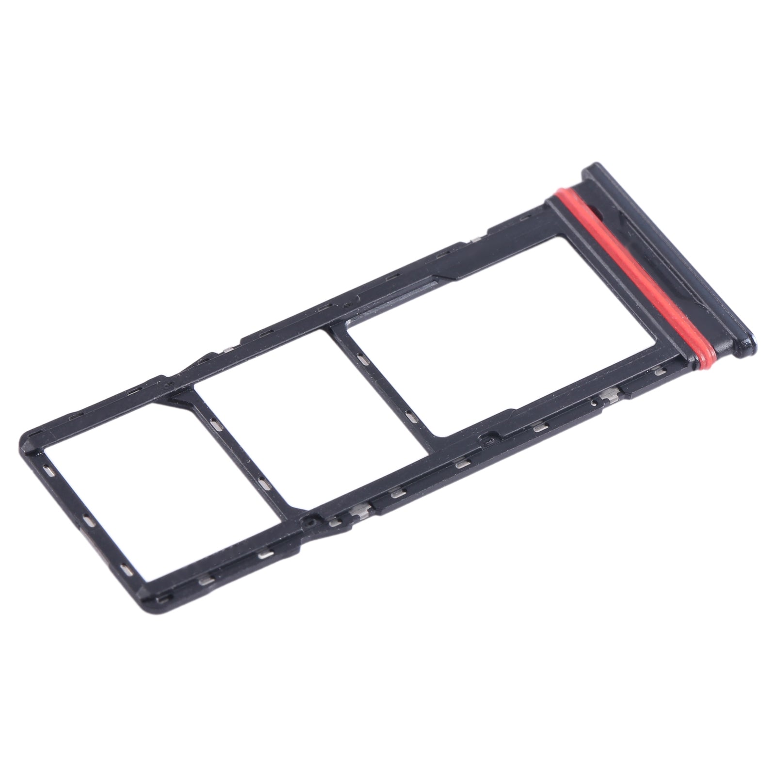For Infinix Smart 6 Plus India X6823 SIM Card Tray + SIM Card Tray + Micro SD Card Tray (Black)