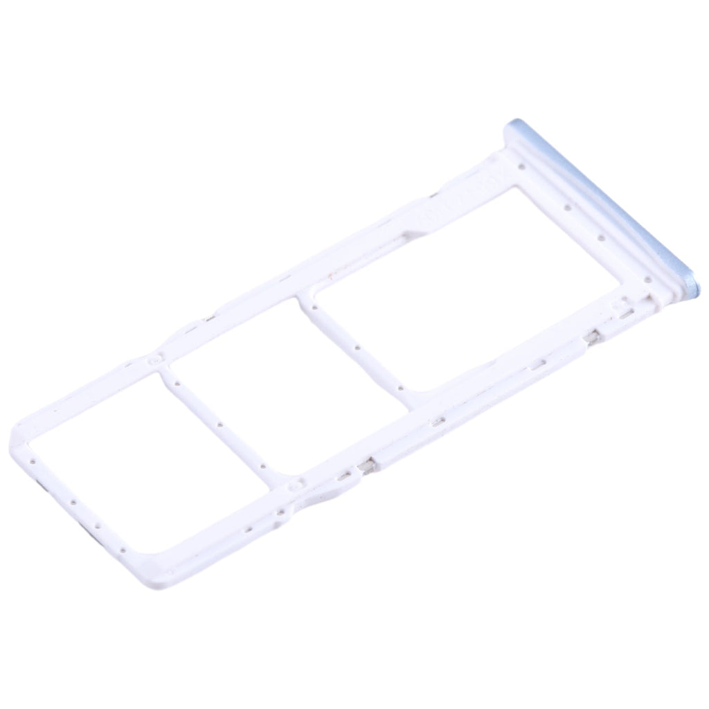 For Infinix Smart 7 India X6517 SIM Card Tray + SIM Card Tray + Micro SD Card Tray (Blue)