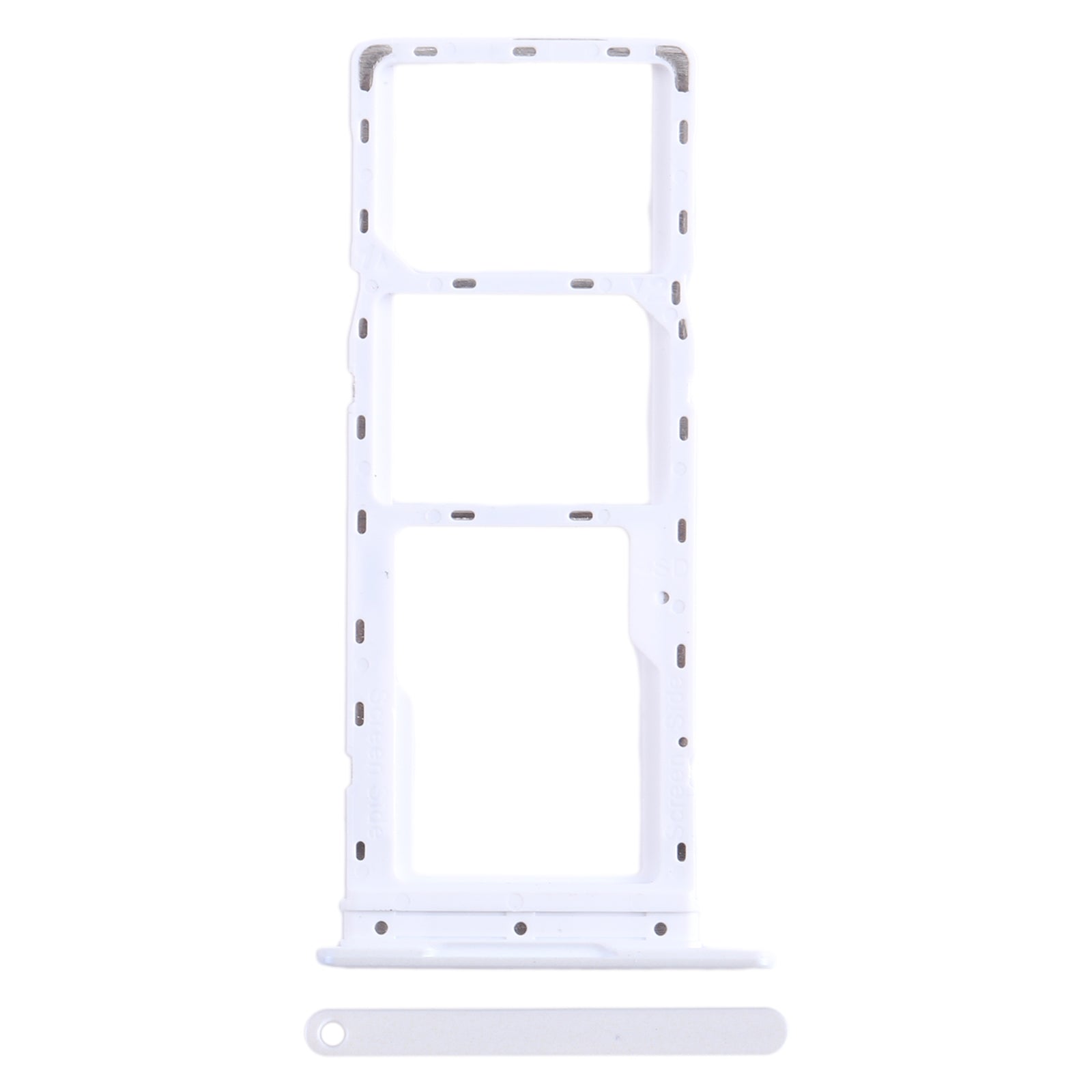 For Infinix Smart 7 HD X6516 SIM Card Tray + SIM Card Tray + Micro SD Card Tray (White)